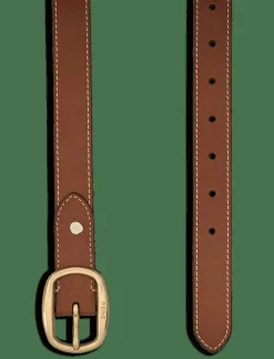Oval-Buckle Skinny Leather Belt - Skärp|Polo Ralph Lauren Hot