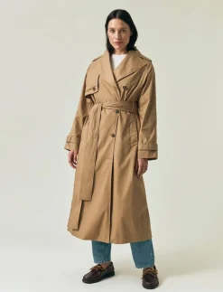Lexington Clothing Oversized Cotton Trench Coat - Trenchcoats BEIGE Hot