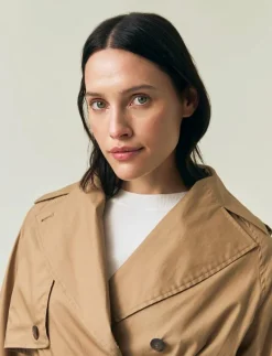 Lexington Clothing Oversized Cotton Trench Coat - Trenchcoats BEIGE Hot