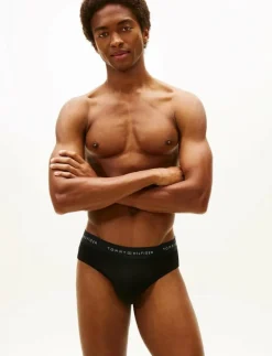 Tommy Hilfiger 3P BRIEF METALLIC WB - Briefs BLK DES SKY SILVER Clearance