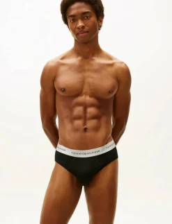 Tommy Hilfiger 3P BRIEF METALLIC WB - Briefs BLK DES SKY SILVER Clearance