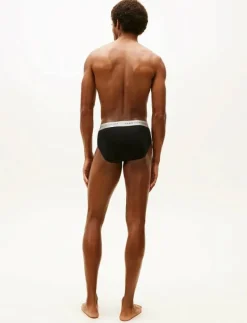 Tommy Hilfiger 3P BRIEF METALLIC WB - Briefs BLK DES SKY SILVER Clearance