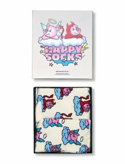 Happy Socks 2-Pack Good Bad Pig Socks Gift Set - Sockor WHITE