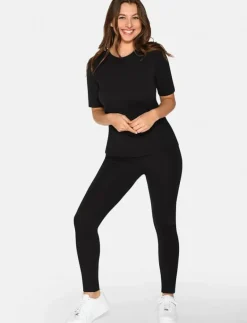 2-Pack Women Bamboo Shortsleeved T-shirt Slim Fit - T-shirts|URBAN QUEST Clearance