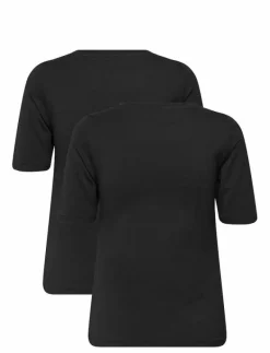 2-Pack Women Bamboo Shortsleeved T-shirt Slim Fit - T-shirts|URBAN QUEST Clearance