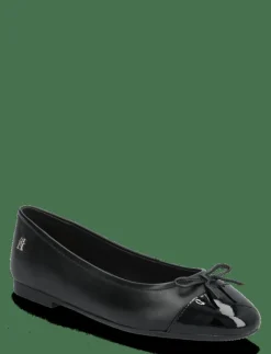 Tommy Hilfiger PATENT TOE-CAP LTHR BALLERINA - Ballerinas BLACK New