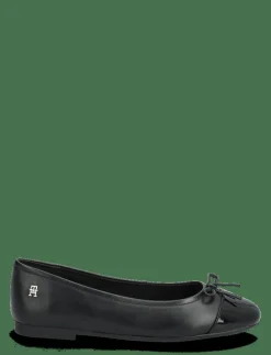 Tommy Hilfiger PATENT TOE-CAP LTHR BALLERINA - Ballerinas BLACK New
