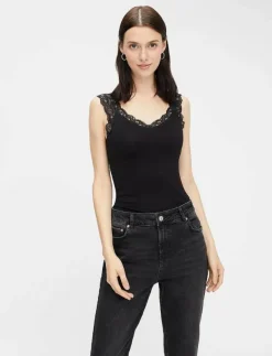 PCBARBERA LACE TOP JRS NOOS BC - Linnen|Pieces Discount