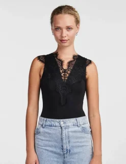 Pieces PCILU BODYSTOCKING NOOS - Bodies & slips BLACK New