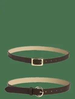 Pieces PCJILANE 2-PACK JEANS BELT - Skärp HOT FUDGE Hot