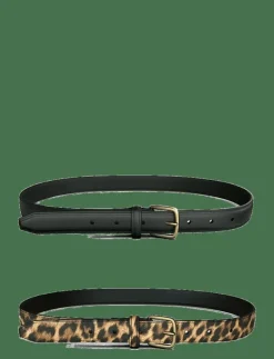 Pieces PCOLINE 2-PACK JEANS BELT NOOS - Skärp BLACK Clearance