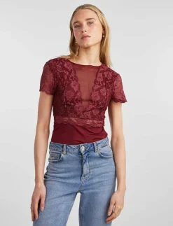 Pieces PCSICCA SS BODYSTOCKING NOOS - Bodies & slips TAWNY PORT New