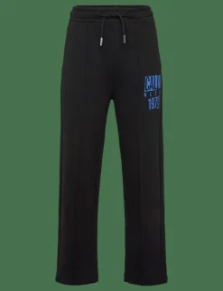 Calvin Klein PEACHED TERRY PINTUCK JOGGER - Mjukisbyxa CK BLACK