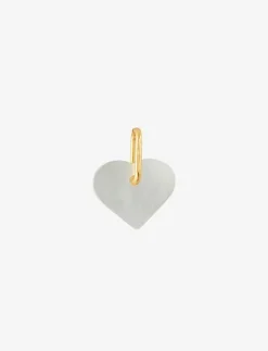 Design Letters Pearl heart charm - - Hängen & Berlocker GOLD Best