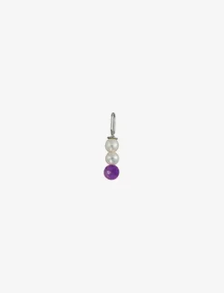 Pearl Stick Charm 4mm Silver - Hängen & Berlocker|Design Letters Online