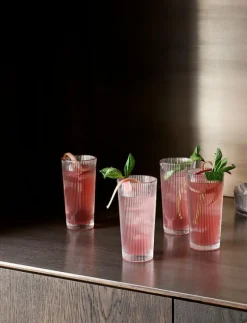 Stelton Pilastro Long Drink Glass 0.3 l. 4 pcs - Martiniglas & Cocktailglas CLEAR