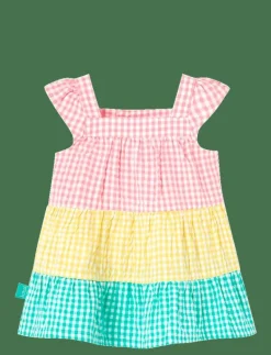 Boboli Poplin dress check - Ärmlösa babyklänningar CHECKS New