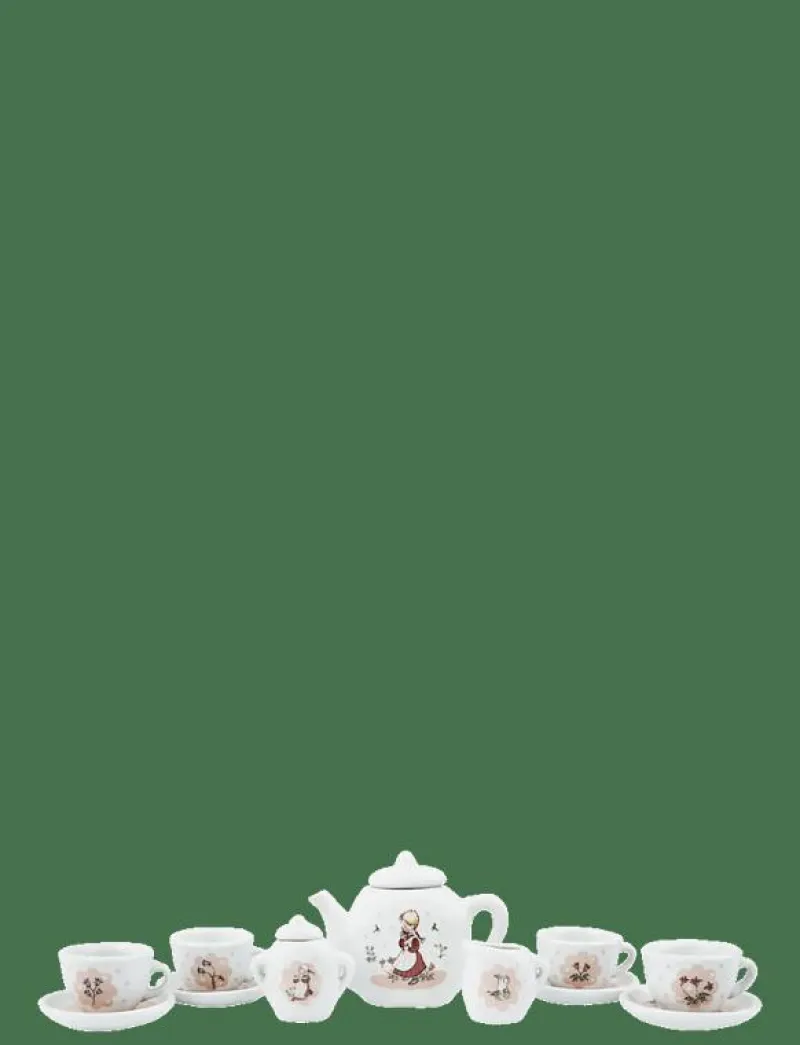 Barbo Toys Porcelain Tea Set with Ida - Emil i Lönneberga - Leksakskök & Tillbehör PINK Sale