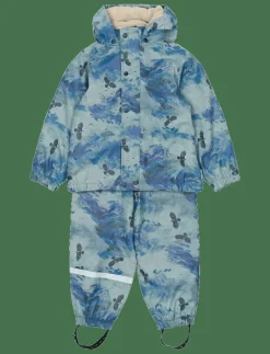 mikk-line PU AOP Rain Set Teddy Rec w. Susp104 - Regnställ BLUE NIGHTS Best