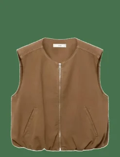 Puffer denim waistcoat - Jeansvästar|Mango Hot