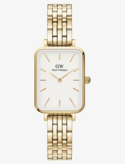 Daniel Wellington Quadro 20x26 5-Link G White - Analog klocka GOLD New