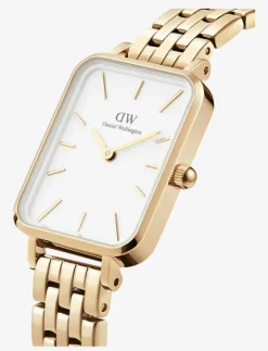 Daniel Wellington Quadro 20x26 5-Link G White - Analog klocka GOLD New