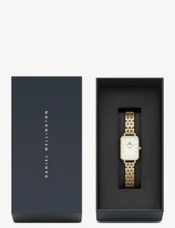 Daniel Wellington Quadro 20x26 5-Link G White - Analog klocka GOLD New