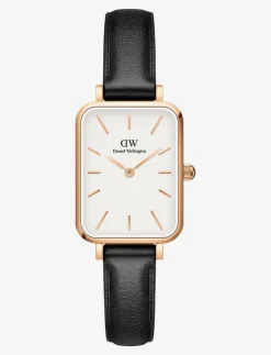 Daniel Wellington Quadro 20X26 Pressed Sheffield RG White - Analog klocka ROSE GOLD Outlet