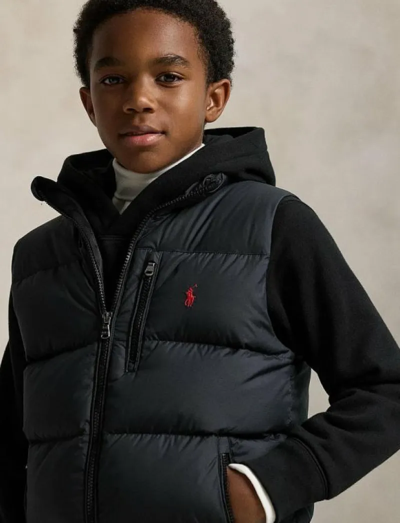 Ralph Lauren Kids Quilted Down Vest - Väst POLO BLACK Best