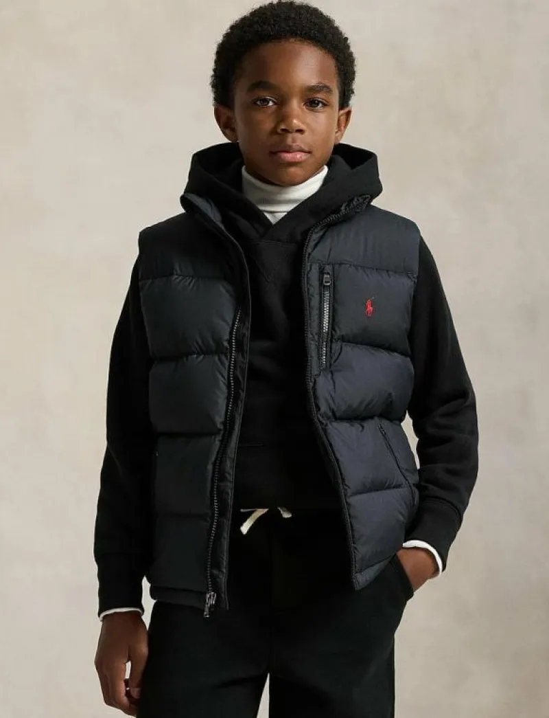 Ralph Lauren Kids Quilted Down Vest - Väst POLO BLACK Best
