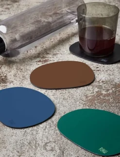 Aida RAW - silicone coaster 12,2x10 cm 6 pcs. pack - Serveringstillbehör DARK GREEN Discount