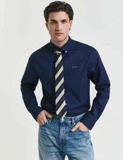 GANT REG PINPOINT OXFORD SHIRT - Oxford-skjortor MARINE New