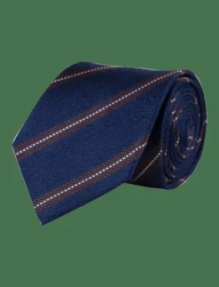 Portia 1924 Regimental Silk Tie - Slipsar BLUE Hot