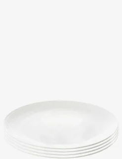 Aida Relief - middags tallerken porcelæn 4 stk 27 cm gaveæske - Mattallrikar WHITE