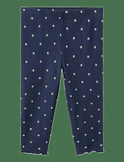 Ribbed floral leggings - Leggings|Mango Clearance