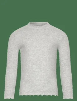 Ribbed high neck t-shirt - Långärmade t-shirts|Mango Clearance