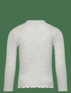 Ribbed high neck t-shirt - Långärmade t-shirts|Mango Clearance