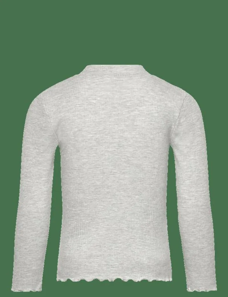 Ribbed high neck t-shirt - Långärmade t-shirts|Mango Clearance