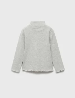 Ribbed high neck t-shirt - Långärmade t-shirts|Mango Clearance