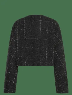 RODEBJER Zola Check - Korta kavajer GREY MELANGE Sale