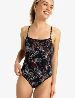 Roxy ACTIVE BASIC ONE PIECE PT - Baddräkter ANTHRACITE ATHLETIC HIBISCUS Online