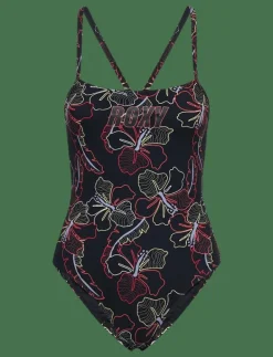 Roxy ACTIVE BASIC ONE PIECE PT - Baddräkter ANTHRACITE ATHLETIC HIBISCUS Online