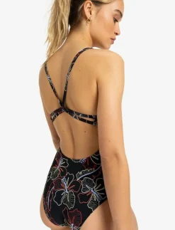 Roxy ACTIVE BASIC ONE PIECE PT - Baddräkter ANTHRACITE ATHLETIC HIBISCUS Online