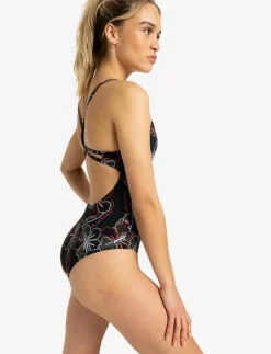 Roxy ACTIVE BASIC ONE PIECE PT - Baddräkter ANTHRACITE ATHLETIC HIBISCUS Online