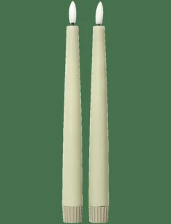 C'est Bon Rustic finish LED taper candle 2-pack - Dekoration VERTE Clearance