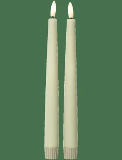C'est Bon Rustic finish LED taper candle 2-pack - Dekoration VERTE Clearance