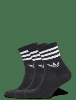 adidas Originals 3S CREW S 3P - Strumpor BLACK/BLACK/BLACK Sale