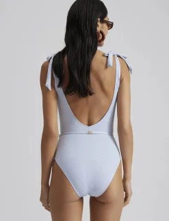 Malina Sally v-neck swimsuit - Baddräkter PASTEL BLUE Sale