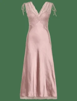 Mango Satin camisole dress - Spetsklänningar LT-PASTEL PINK Clearance