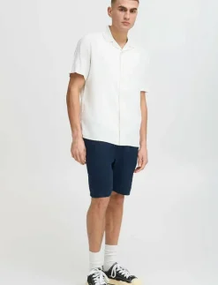 Solid SDAURELIUS ELAS. Shorts - Linneshorts INSIGNIA BLUE Discount
